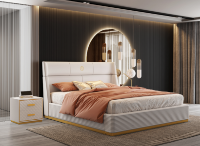 Designer Bed Bedroom Double bed Beds Luxury Upholstery Hotel new
